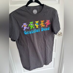 Grateful Dead Men’s T-Shirt Black with Colorful Dancing Bears
